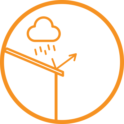 sistema de sellado contra lluvia transversal en pergola